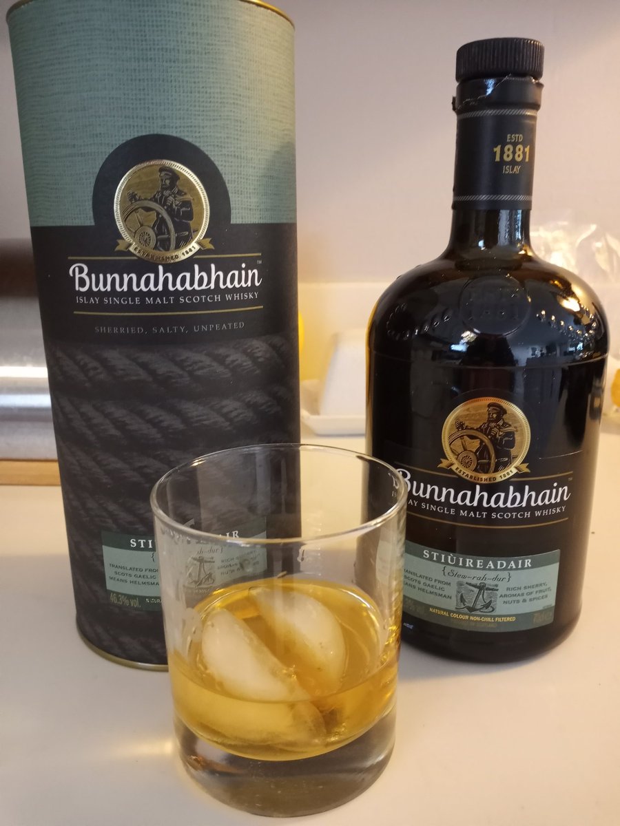 billethridge's tweet photo. When a colleague brings uou a bottle of #bunnahabhain #whisky from the UK treat it with respect https://t.co/e6Yu3BShQd