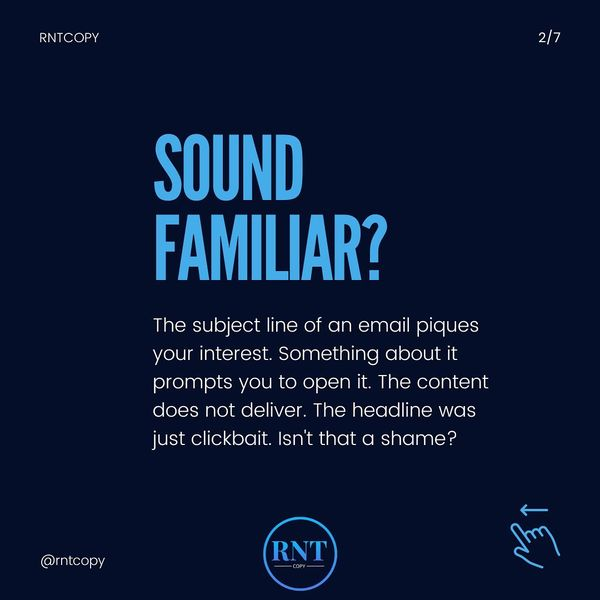 RnTcopy's tweet image. Stop sabotaging your success with ineffective emails ‼️

Upgrade your communication skills today and start seeing results.

DM us to talk about your business growth 📈

#emailcopywriting #dmus #rntcopy #socialmediamanagement

(Pt.1)