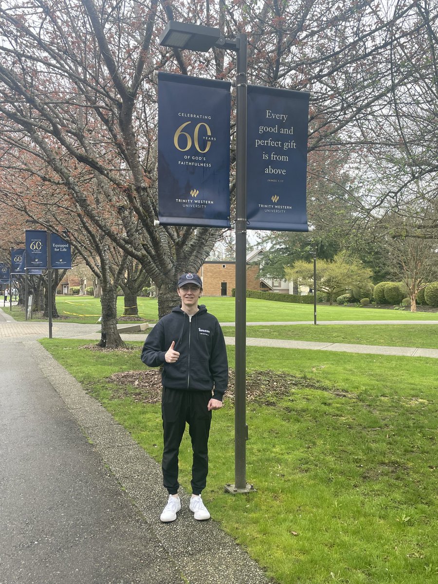 Proud to spend some time today with Griffin on his campus at Trinity Western University. Glad he got his Mom’s smarts. Proud of you son!
A side note - I sure do feel old today…
