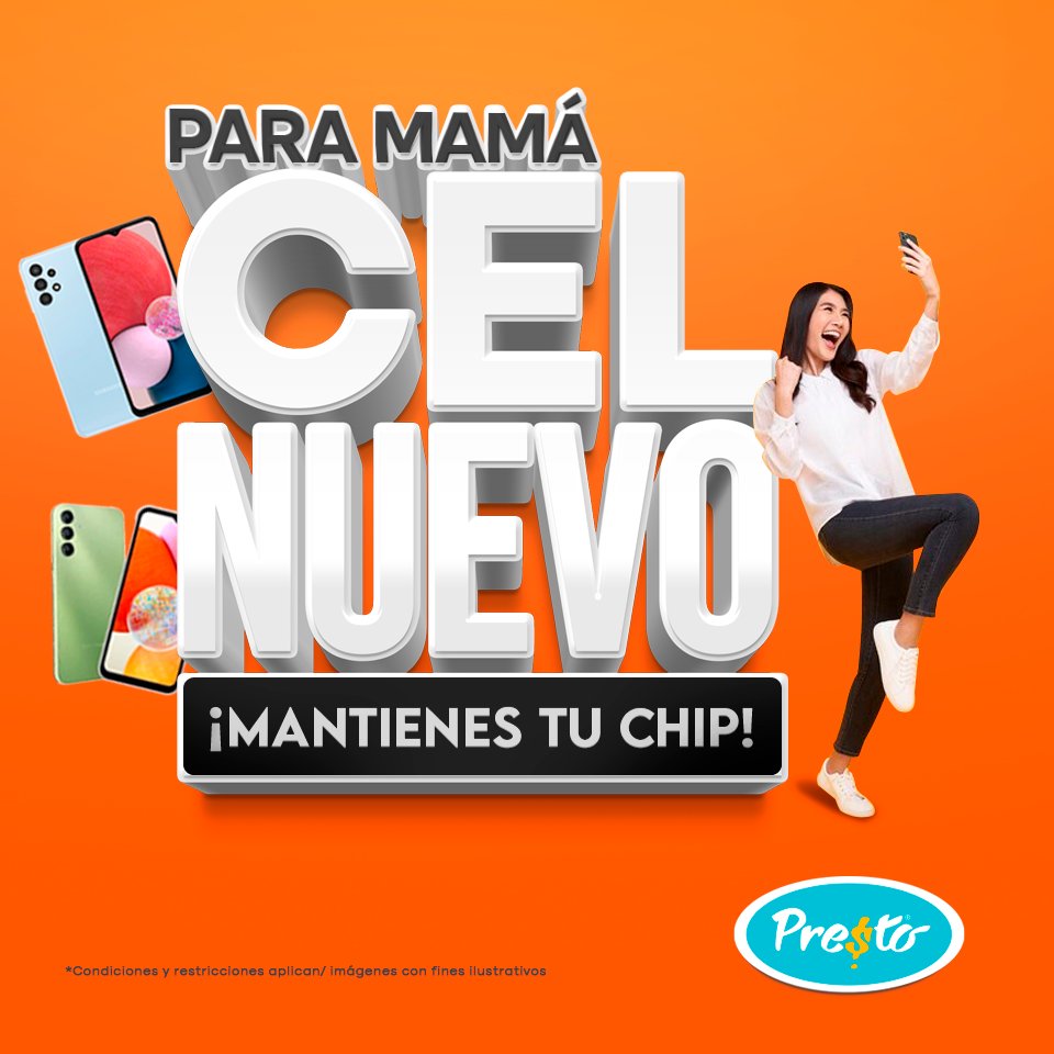presto_sv's tweet photo. 𝗖𝗲𝗹𝗲𝗯𝗿𝗲𝗺𝗼𝘀 𝗮 𝗻𝘂𝗲𝘀𝘁𝗿𝗮 𝗶𝗻𝘀𝗽𝗶𝗿𝗮𝗰𝗶𝗼́𝗻 𝗱𝗲 𝗰𝗮𝗱𝗮 𝗱í𝗮 🌞

Sácale una sonrisa a mamá con un celular nuevo 👩🫶

Solicita mayor información aquí: https://t.co/SwjW4yNpe7

#Celular #Nuevo #Presto #ElSalvador https://t.co/slnkCbTjRi