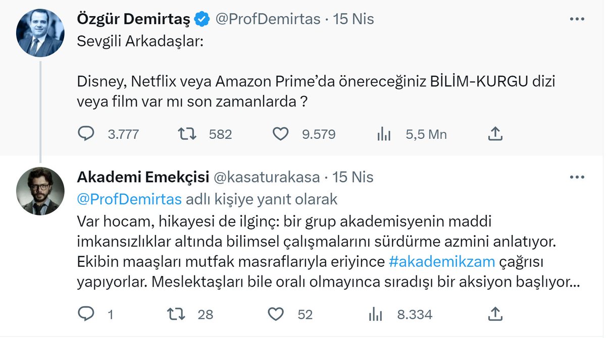 🌜Geceye not düşeyim:
💰Aslında bu tür söylemlerin gerekli olmadıkça kullanılmaması taraftarıyım ama #AkademikZam bir seçenek değil bir zorunluluk oldu. 
🙋‍♂️Bu vesileyle <a href="/ProfDemirtas/">Özgür Demirtaş</a> ve <a href="/kasaturakasa/">Akademi Emekçisi</a> ya selamlar...
👍Gündem oluşturma zamanı, lütfen RT/beğeni ile destek olun 🙏