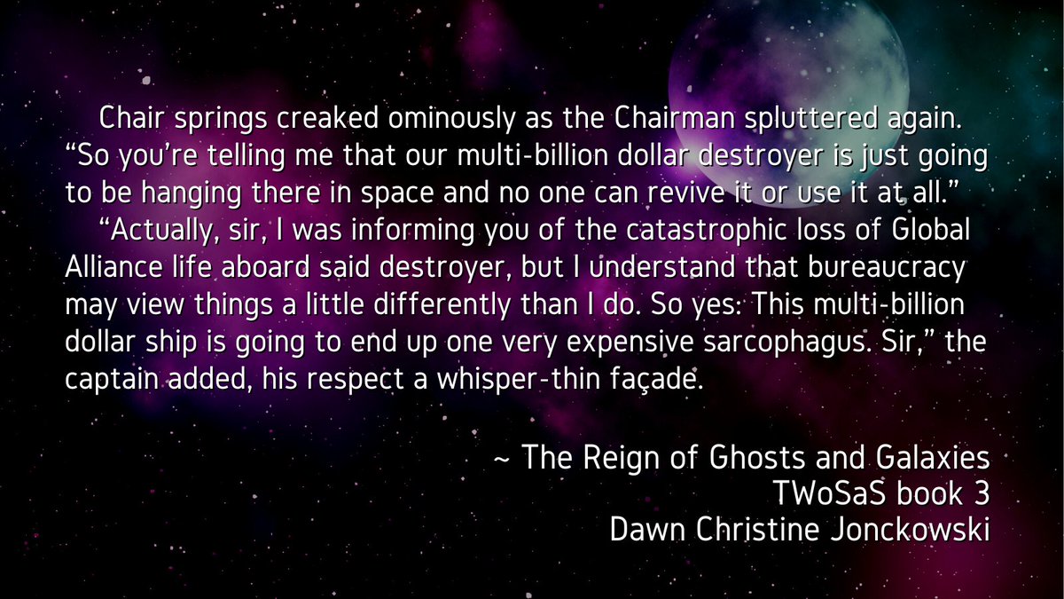 DawnCJonckowski's tweet image. It&apos;s #WIPpetWednesday!
Sounds like the Chairman is lucky to even get a 𝘄𝗵𝗶𝘀𝗽𝗲𝗿 of respect at this point . . . 

#amwriting #TheWeightofStarsandSuns #trilogy #bookthree