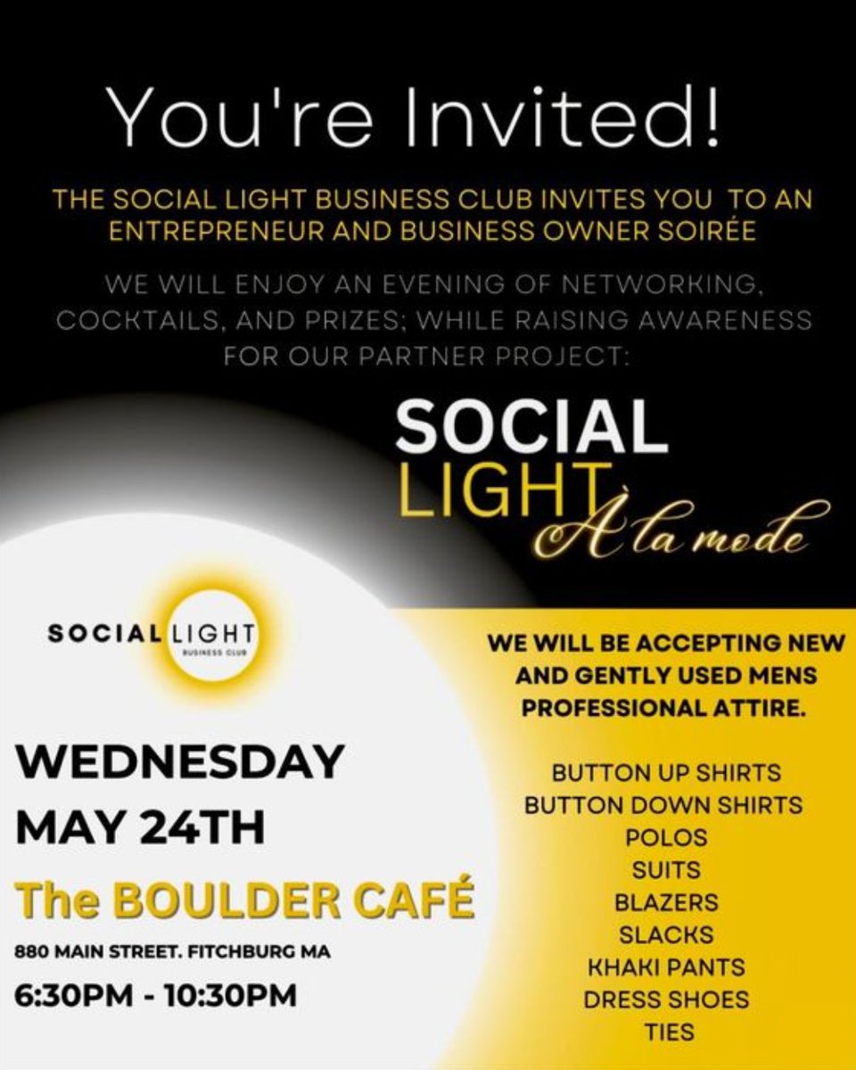 Come down to <a href="/thebouldercafe/">The Boulder Cafe</a> for an entrepreneur &amp; business owner soirée hosted by @thesociallightclub. Wednesday May 24 from 6:30–10:30pm.

#businessesintown #networkingevent