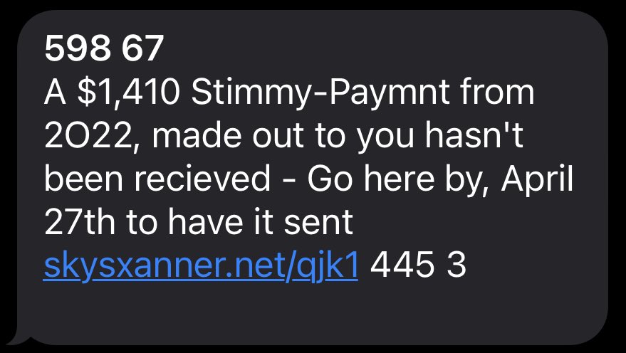 Dubs48's tweet photo. Sick. This text seems totally legit. Free money baby. https://t.co/cgeq5b54Dl
