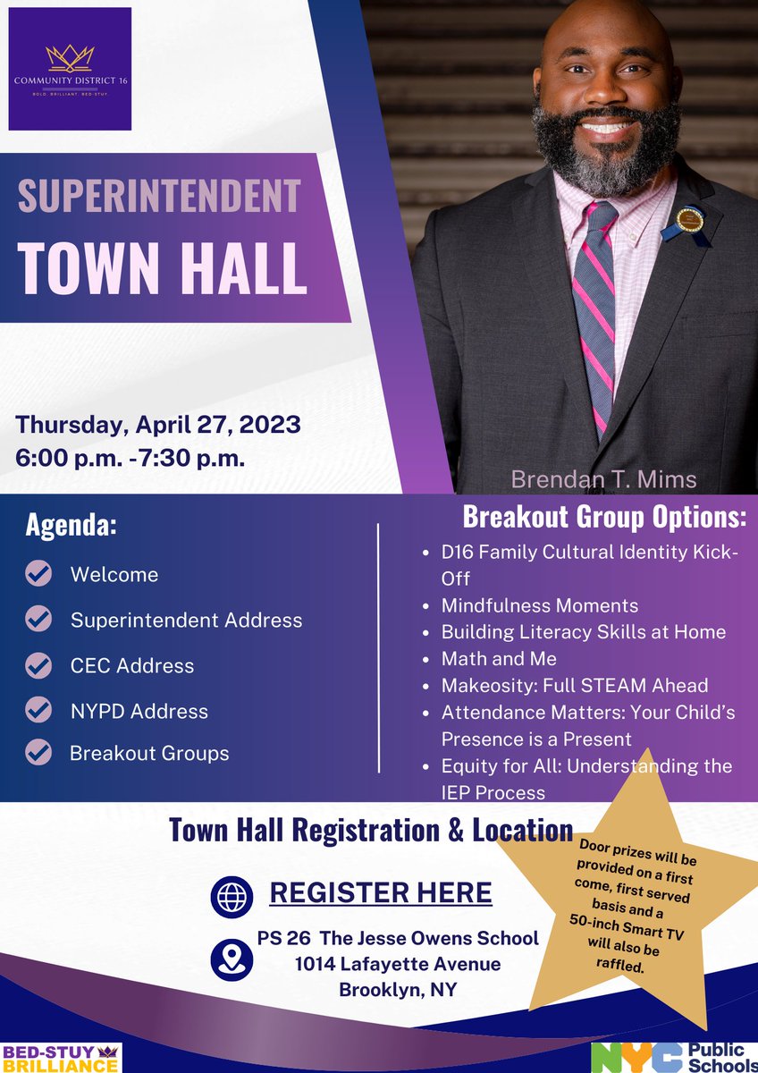 HeyBccs's tweet image. BCCS Families, please join us for this amazing, in person district event!!!! @CommunitySupt16 @D16LEADS @NequanMclean @CMChiOsse @JabariBrisport @stefanizinerman