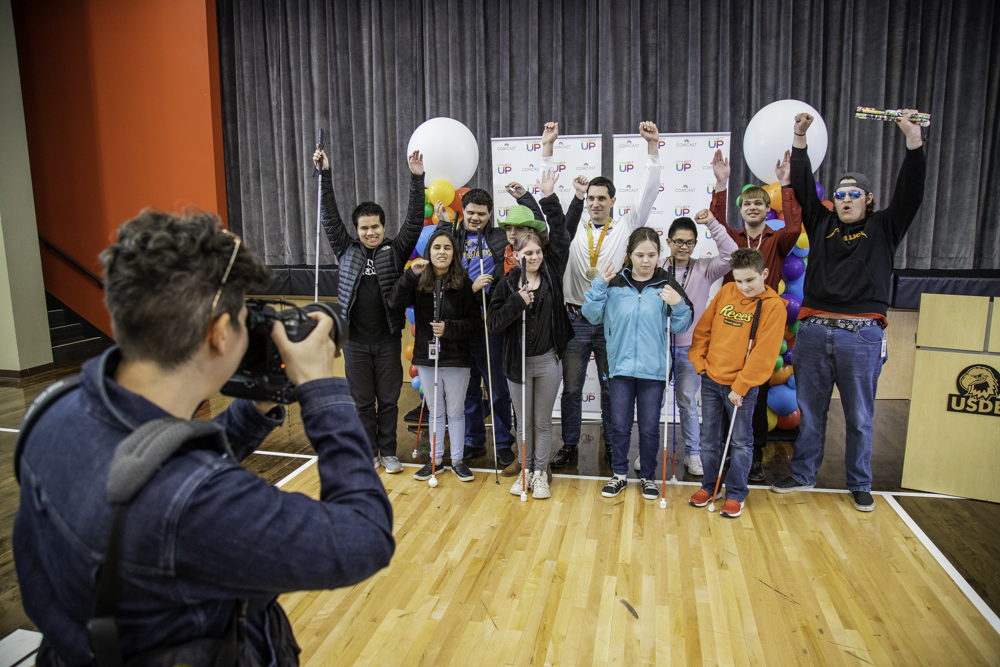 The <a href="/UtahBlindSchool/">Utah School for the Blind</a> students had the chance to meet Olympic #Goalball Player Tyler Merren. Great connection! <a href="/comcast/">Comcast</a>  and the National Federation of the Blind of Utah helped to coordinate the event and participated. We appreciated this meaningful experience. #blind #accessible