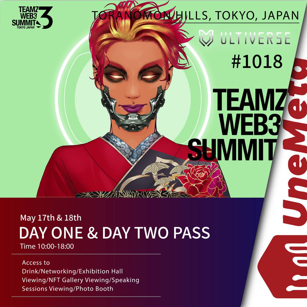 🎉Ready for the TEAMZ Web3 Summit?

🥂It's the biggest Web3 event in Japan, w/over 100 VCs &amp; renowned speakers!🫶Thanks to our buddy @UNE_METAVERSE 

🎁Win 1 TEAMZ Web3 Summit ticket worth 180 #USDT 

✔Follow <a href="/UltiverseDAO/">Ultiverse</a>, ❤️, RT, &amp; Tag 3 frens
bit.ly/3ABKQbP #Raffles