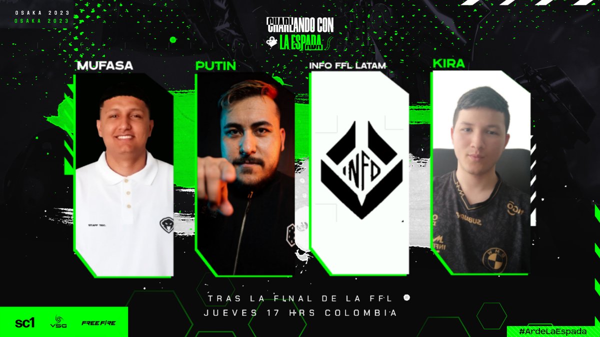 Se viene un nuevo capítulo de #CharlandoConLaEspada ⚔️

Esta vez será en compañía de alguno de los coachs de #FreeFireLeague, hablaremos de lo que fue la final de liga, sensaciones y lo que nos puede deparar el clausura.

No se lo pierdan, mañana 17hs junto a <a href="/MUFASACOACH/">mufasa</a>,