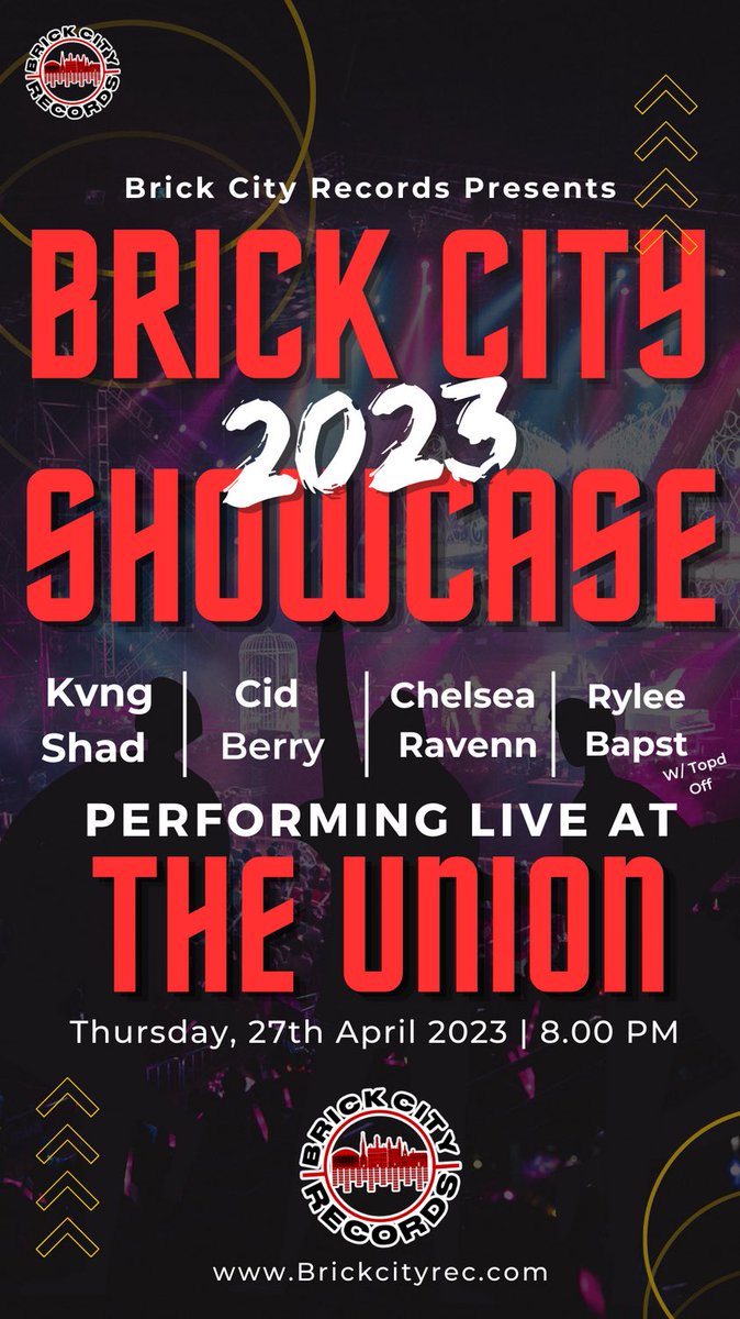 BrickCityRec's tweet photo. TOMORROW! We at BCR are super happy to kick-off our annual Brick City Showcase! Come out to the Union here in Athens at 8pm to catch our artist showcase!
.
.
Yes - this will sell out! Yes - there will be merch for sale! Come early &amp; secure your tickets! You won’t want to miss it! https://t.co/6bz8xKEZ16