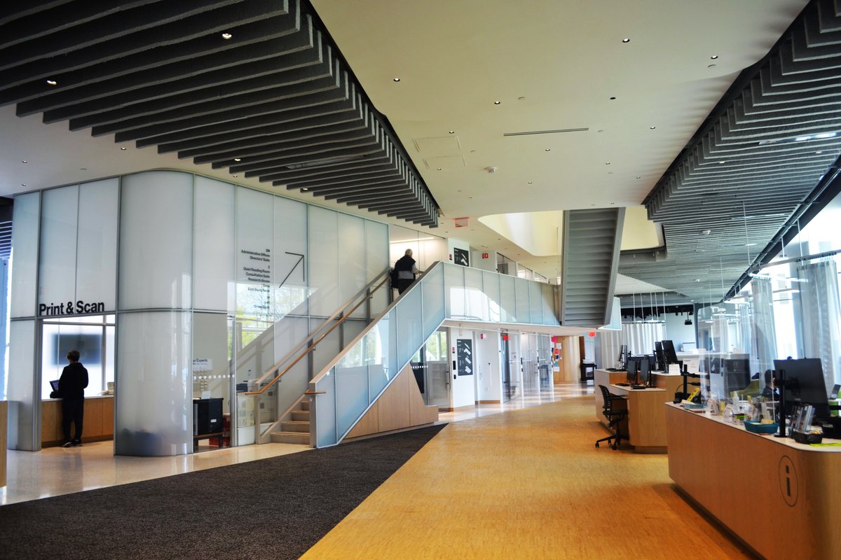 OneArchitecture's tweet image. Renovated MIT-Hayden Library. Photo: Meral Ekincioglu. (with MIT&apos;s permission). #HaydenLibrary #MassachusettsInstituteofTechnology #interiordesign #interiorspace #publicinteriorspace #renovation #library #libraryspace #readingspace #learningspace #studyspace #campus #photography