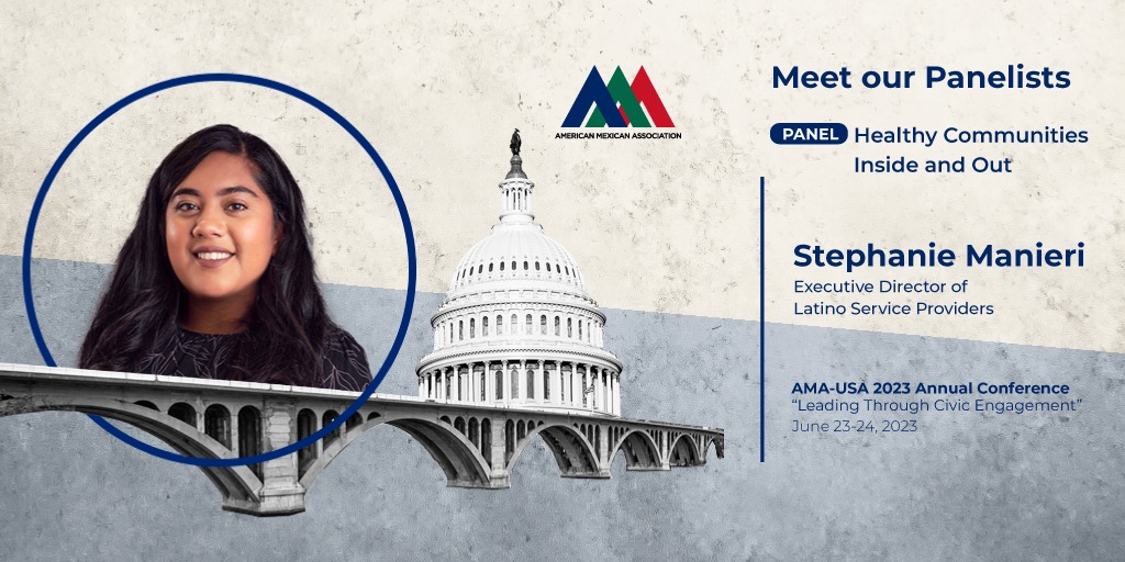 AMAUSAOrg's tweet photo. Meet our #AMAUSA2023Conference Panelists!

A Santa Rosa native &amp; daughter of #immigrants, Stephanie Manieri is committed to addressing public health issues in her community. 

Register here to learn more: https://t.co/6SdtG4zMc1

#healthycommunities #mentalhealth #civicengagement https://t.co/okTU0egLvn