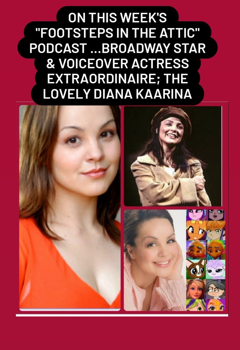 Don't miss our chat with #Broadway &amp; voiceover  #actress extraordinaire; the beautiful <a href="/DianaKaarina/">Diana Kaarina</a> !  Click link below to listen  open.spotify.com/episode/4PJvES…