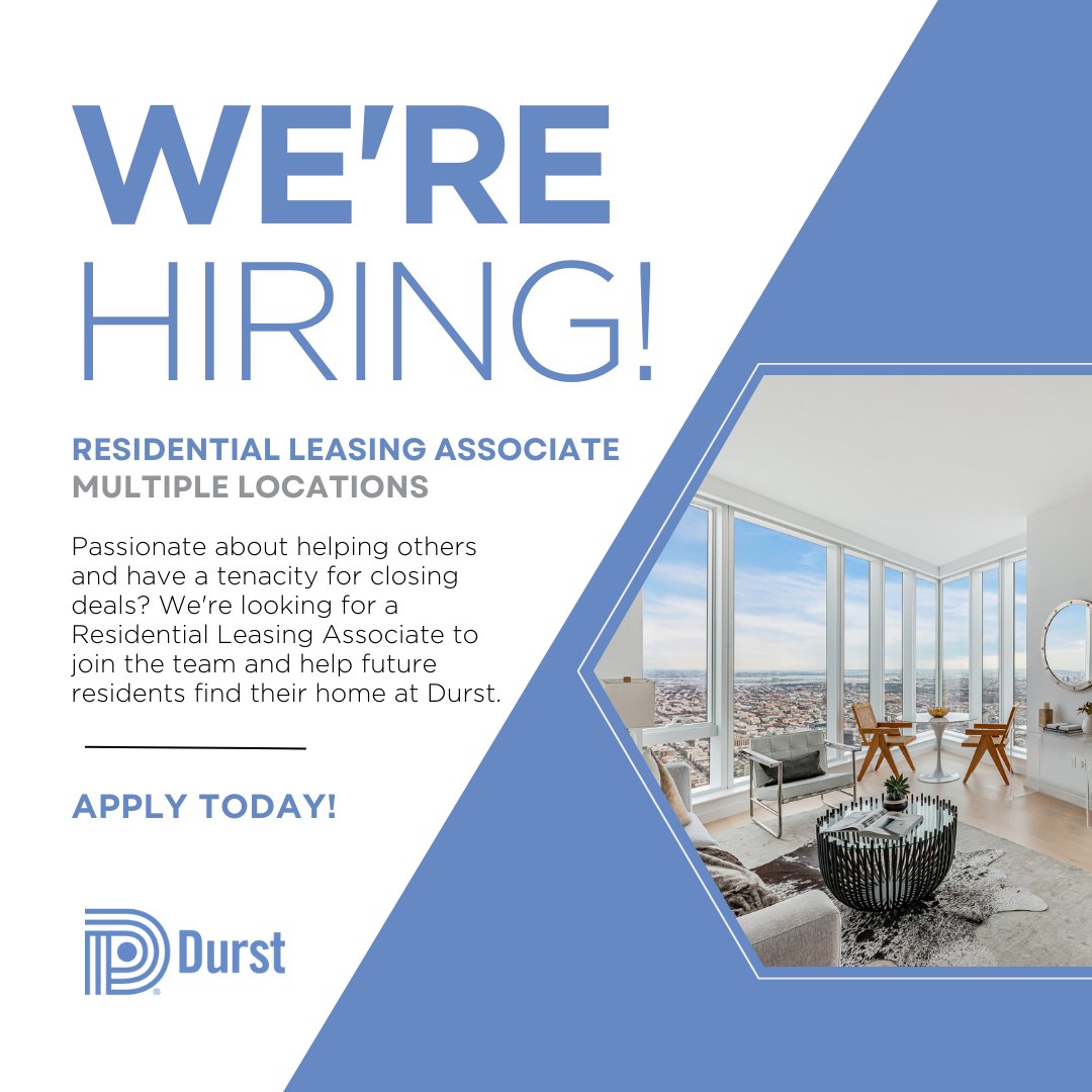 Interested in a career in Residential Leasing? We're looking for multiple Residential Leasing Associates to join our team. Apply here: bit.ly/3oQkRuA