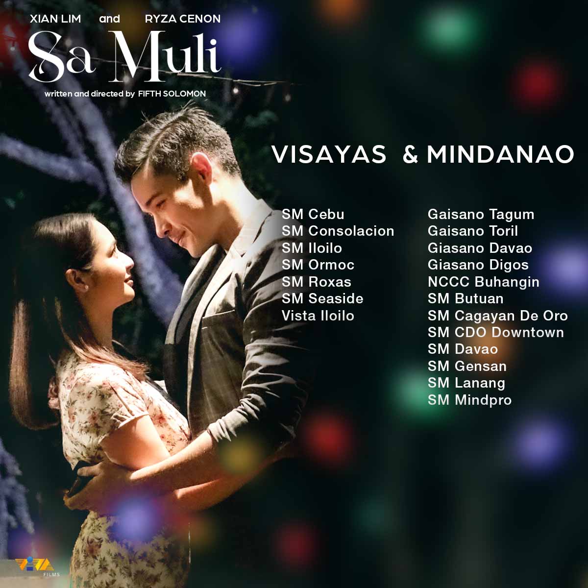 VIVA_Films's tweet photo. SA MULI is Now Showing In Cinemas Nationwide!

Let's have a movie-date kasama sina Xian Lim at Ryza Cenon sa 'SA MULI'. Written and directed by Fifth Solomon. 

#SaMuliNowShowing #SaMuli #XianLim #RyzaCenon https://t.co/8ReIpruYjz