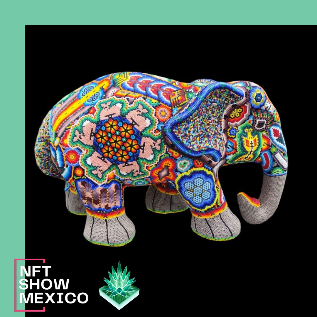Esta artesanía wixarika (huichol) hecha 100% a mano será subastada el 20 y 21 de mayo, durante <a href="/nftshowmexico/">nftshowmexico</a> todos podrán participar. El ganador se la lleva o se le envía a domicilio. 🇲🇽🔝🎨

Valor aprox 1,500 dólares! 💰

#Agaveland #web3
