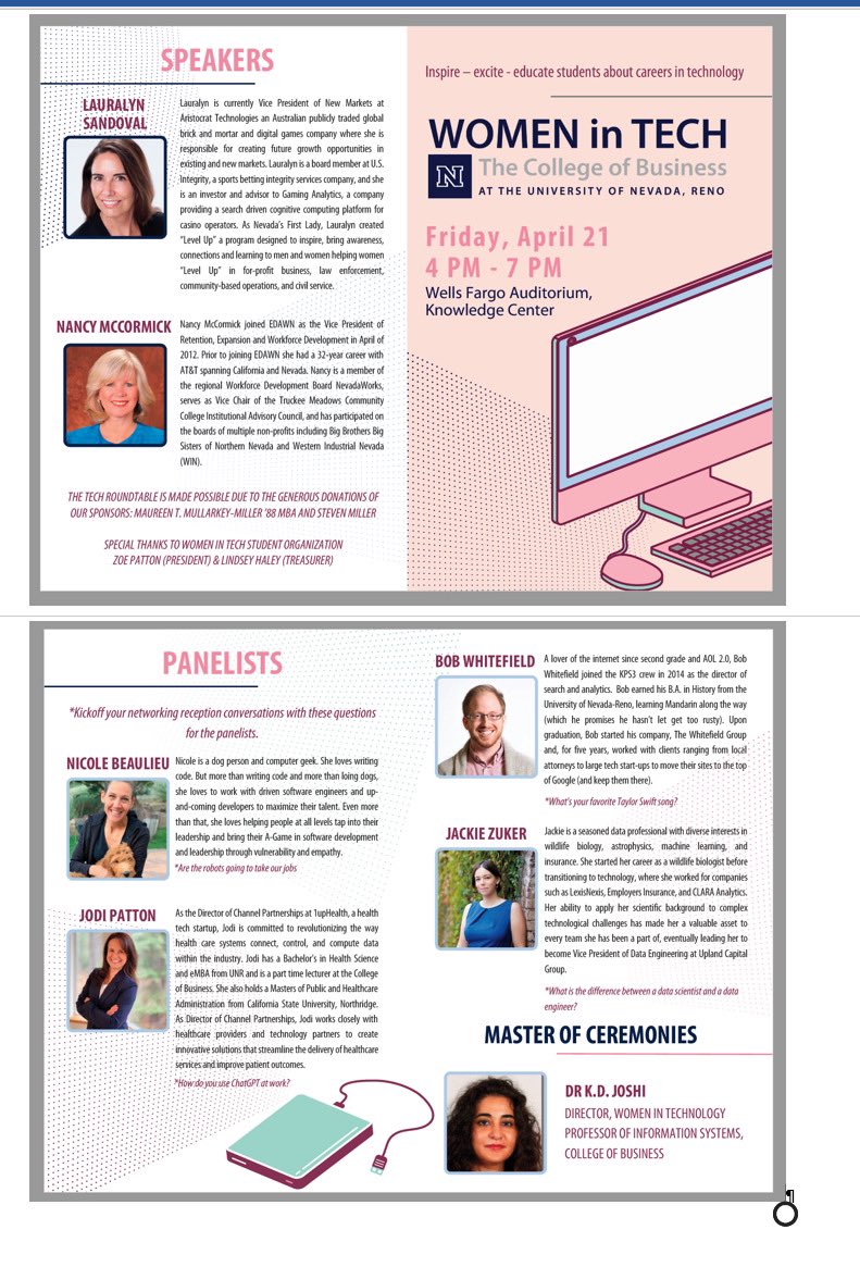 Thank you, <a href="/Pres_Sandoval/">Brian Sandoval</a>, for supporting <a href="/BizUNR/">The College of Business</a> #WomenInTech roundtable &amp; recognizing the empowering insights shared by the speakers. We were thrilled to have Lauralyn Sandoval deliver a powerful opening statement. 

Also grateful 4 t support from <a href="/CityofReno/">City of Reno</a> #BusinessCommunity