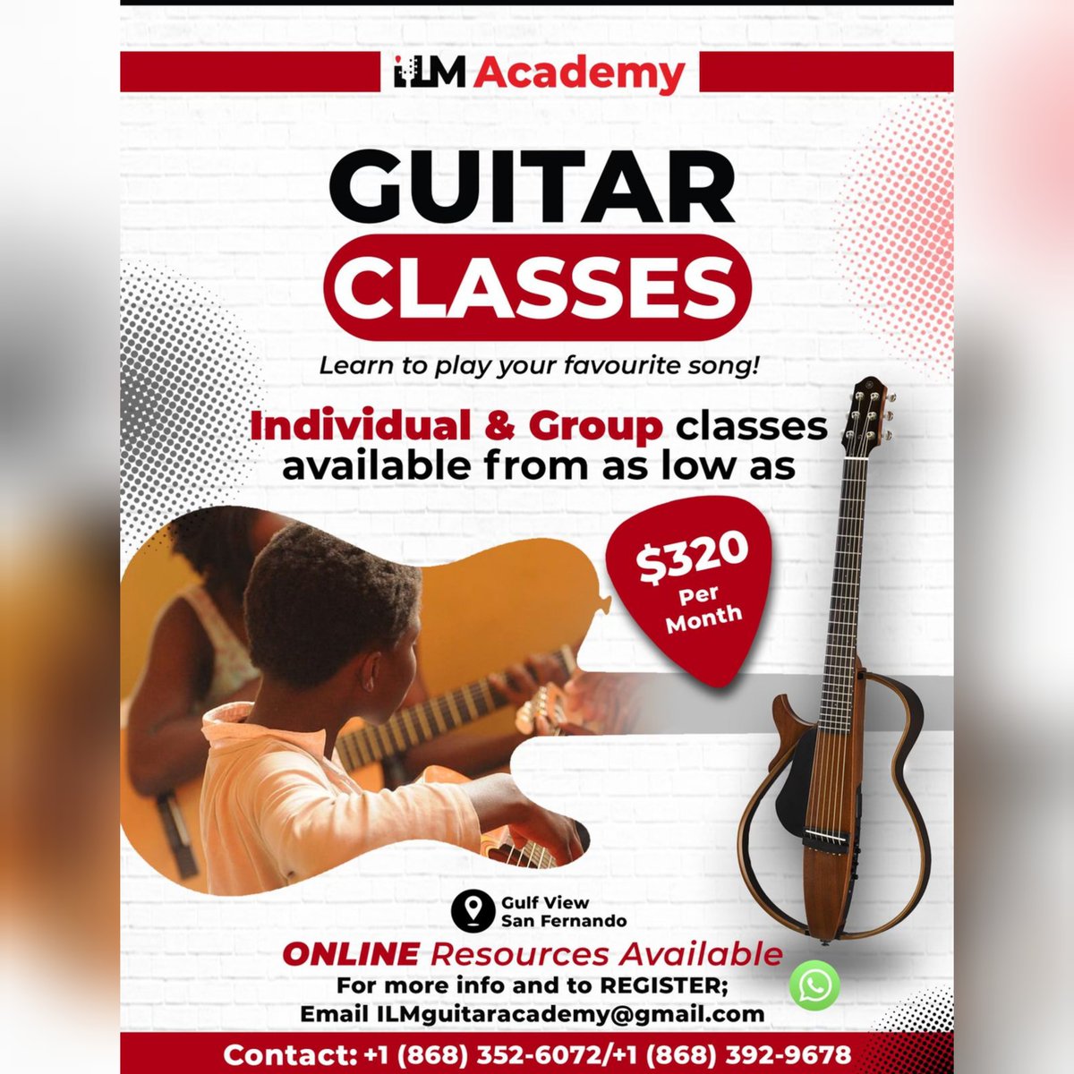 CassianM's tweet photo. Guitar Classes
South Trinidad
Online Resources available https://t.co/nSjAeQ8A5L