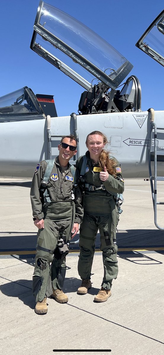 Bobbiheath1's tweet photo. My girl @KamriJ23 flying shotgun on the T-38 today🇺🇸 https://t.co/J2mkSI0cNN