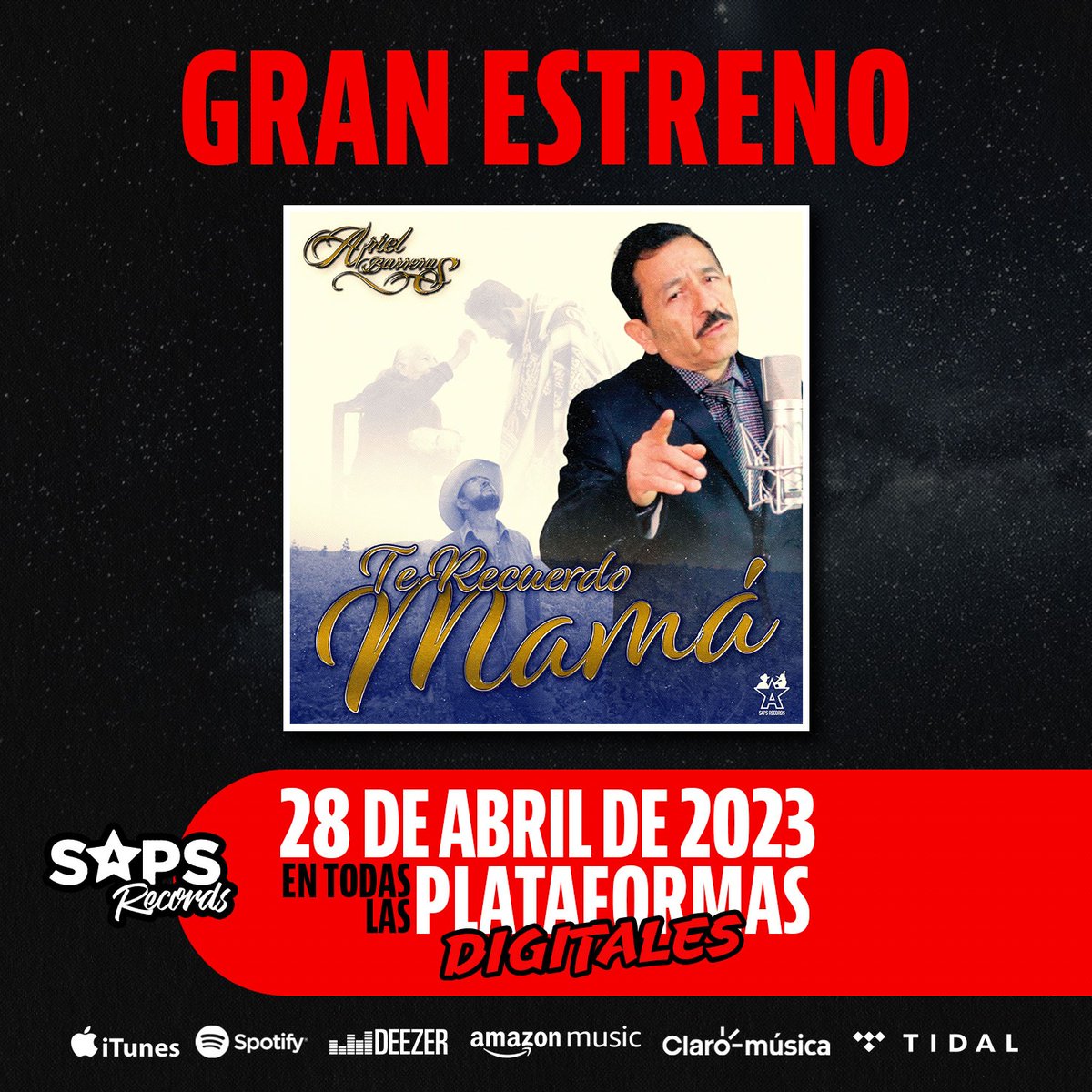 Este 28 de abril podrán cantar conmigo "Te Recuerdo Mamá" 📷📷

onerpm.link/235292834044