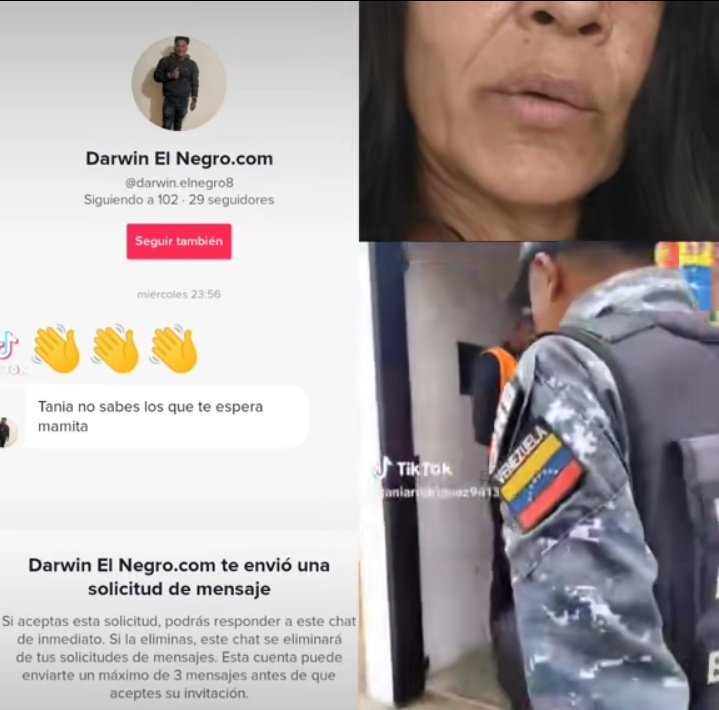 Eleazar_noticia's tweet photo. Presuntamente están amenazando a la señora que subió el video de los policías que estaban extorsionando al chamo de los 1.000 este sería el presunto responsable de dicho mensaje se hace llamar Darwin El negro https://t.co/eupyklTEqv