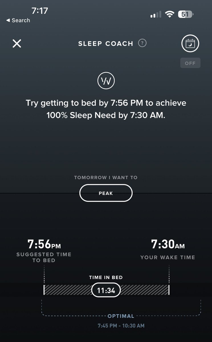jasontallman's tweet photo. ⁦@WHOOP⁩ who has time to sleep for 11+ hours? I still love my whoop though. https://t.co/ox7jNf5EWW