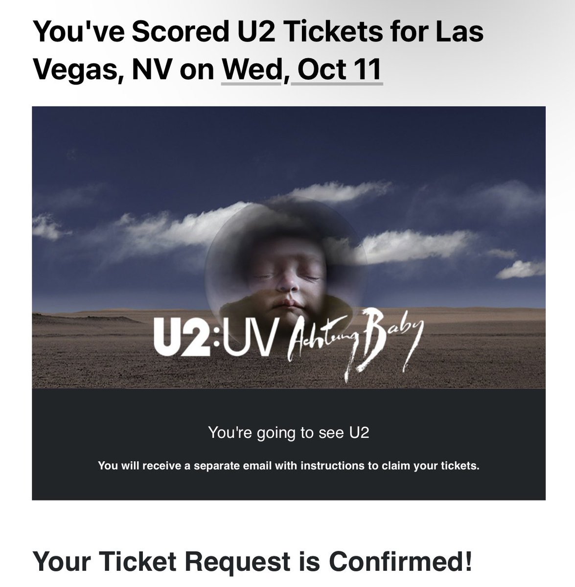 Scored <a href="/U2/">U2</a> GA at #U2Sphere on my birthday!!!!! Achtung Baby!