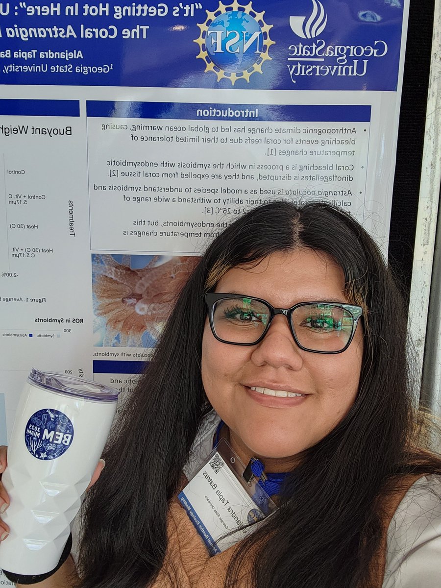 Excited to present my <a href="/MBLScience/">Marine Biological Laboratory (MBL)</a>  #REU research! 1st time at BEMS #BEM2023

Come check out my poster #144 💙 🪸