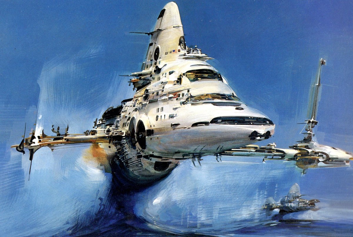 mel_miniatures's tweet photo. The Dowager Queen, the ship that appears crashed in Mos Eisley in the Special Edition in Micro Machines scale. 

For some reason it reminded me of the work of John Berkey, so I used his marvelous work as reference for the unknown parts. https://t.co/BtZdEwFw3i