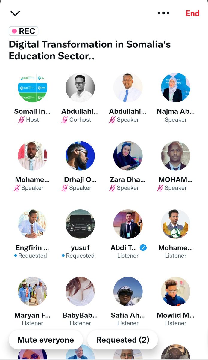 SiHubSomalia's tweet photo. Tonight's #TwitterSpace discussion on #DigitalTransformation in #Somalia's education sector was really fruitful. We appreciate the insightful comments &amp; contributions of our highly knowledgeable guest speakers, including @AF_Mire, @AmbAmerico, @najuumy, and @gacan11 @ashagelle1 https://t.co/Ym9a2bL6l9