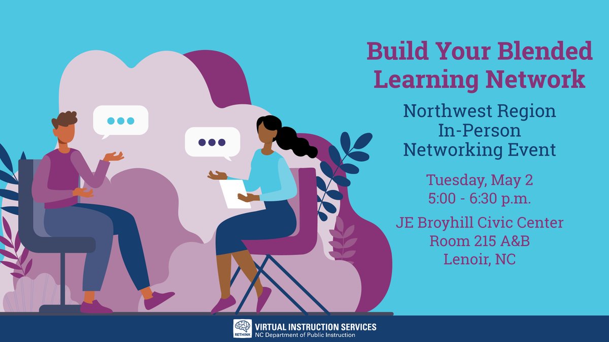 NCRethinkEd's tweet photo. Community🤝 is a powerful💪 tool for innovative educators. If you're in the Northwest region join us after school to build community with colleagues who are also rethinking education. We're holding an in-person event 5/2 in Lenoir.👋 #NCRethinkEd Register: https://t.co/EovdaTwRQV https://t.co/FUVBygKEWY