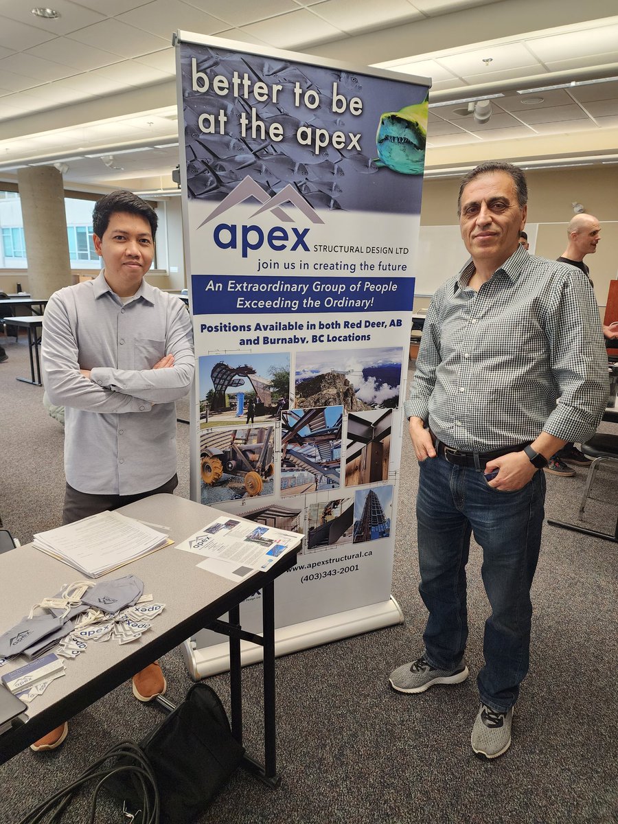 ApexStructural's tweet photo. Thanks to everyone that stopped by for a visit at the #VCC #CAD &amp; #BIM Technologies annual career fair. We had a blast meeting with so many eager young minds. https://t.co/hI6KR99LNo