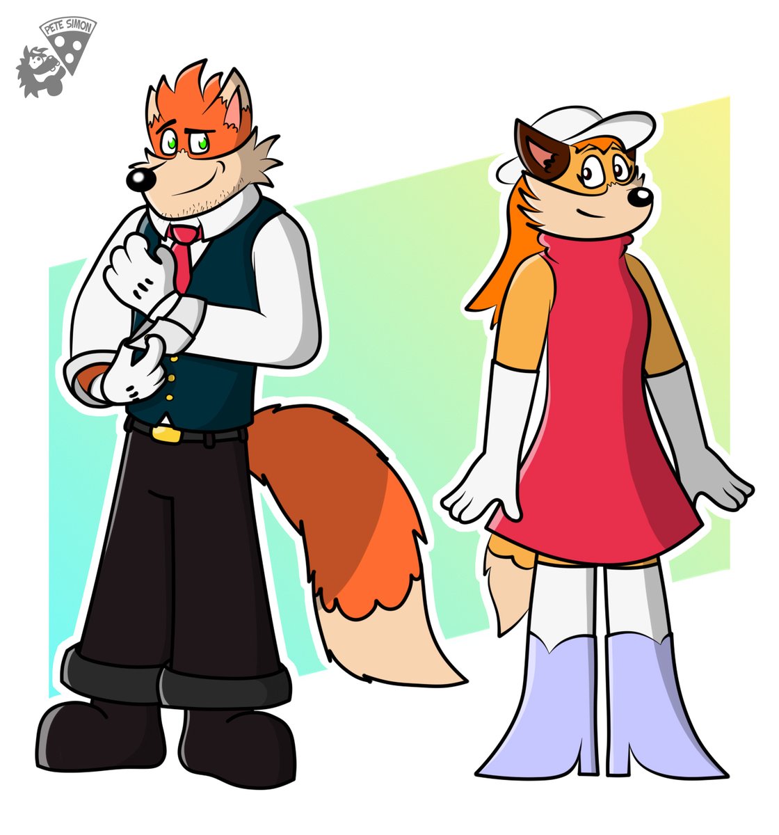 PeteSimondoggo's tweet photo. Have you ever wondered how Foxxo's parents (Wuffle The Big Nice Wolf) would look like? well I do, so yeah, here's my interpretation, introducing Kit and Foxxy! (of course these designs are not canon)
#pete_simon #furry #furryart #wuffle #fan_characters #fan_concept https://t.co/6WahPogzj2
