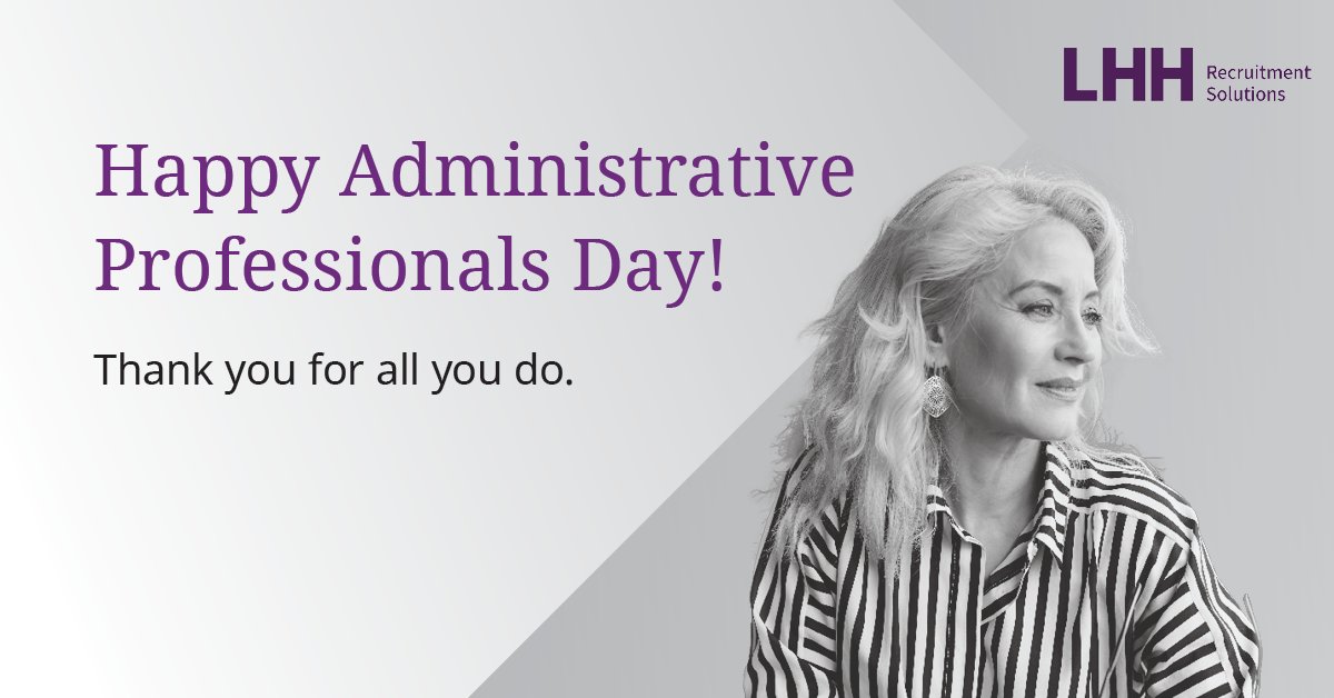 It's Administrative Professionals Day! Today we celebrate our incredible administrative colleagues, candidates, and associates. Thank you for everything you do. We appreciate you!
