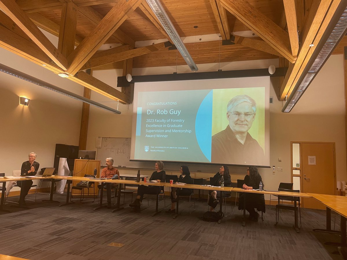 Very happy to see colleague and friend Rob Guy receive <a href="/ubcforestry/">@forestry.ubc.ca on Bluesky</a> inaugural Excellence and Graduate Supervision and Mentorship Award. Can't think of a more deserving recipient.