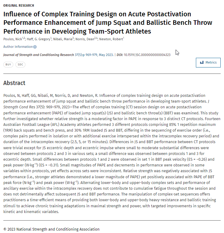 Rob Newton (@profrobnewton) on Twitter photo Research led by <a href="/PoulosNick/">Nick Poulos, PhD</a> just published in <a href="/JSCRonline/">Journal of Strength and Conditioning Research</a> with <a href="/Doc_Haff/">G. Gregory Haff</a> <a href="/EdithCowanUni/">Edith Cowan University (ECU)</a>
journals.lww.com/nsca-jscr/Abst… Research led by <a href="/PoulosNick/">Nick Poulos, PhD</a> just published in <a href="/JSCRonline/">Journal of Strength and Conditioning Research</a> with <a href="/Doc_Haff/">G. Gregory Haff</a> <a href="/EdithCowanUni/">Edith Cowan University (ECU)</a>
journals.lww.com/nsca-jscr/Abst…