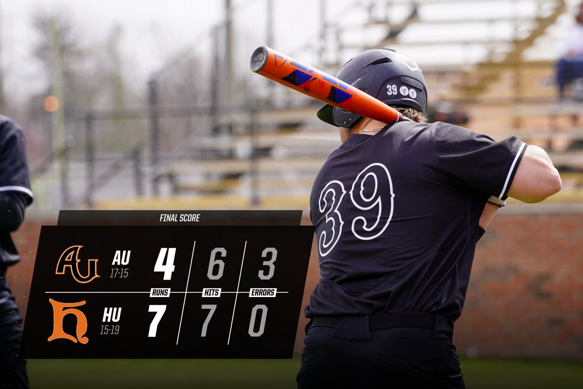 .<a href="/AURavensBSB/">AU Ravens Baseball</a> Falls to Heidelberg 7-4. Jacob Hoffman and Aidan Shoemaker each threw three scoreless innings. #SoarRavensSoar #GBGR #TheBestIsYetToCome