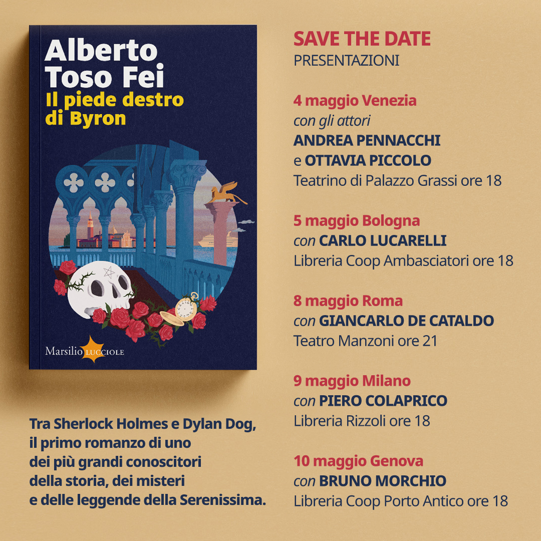 etracom's tweet photo. Dal 2 MAGGIO in libreria potrete trovare il romanzo "IL PIEDE DESTRO DI BYRON" di @AlbertoTosoFei  edito da @MarsilioEditori. Nulla da aggiungere. https://t.co/eF7tWiJI2a