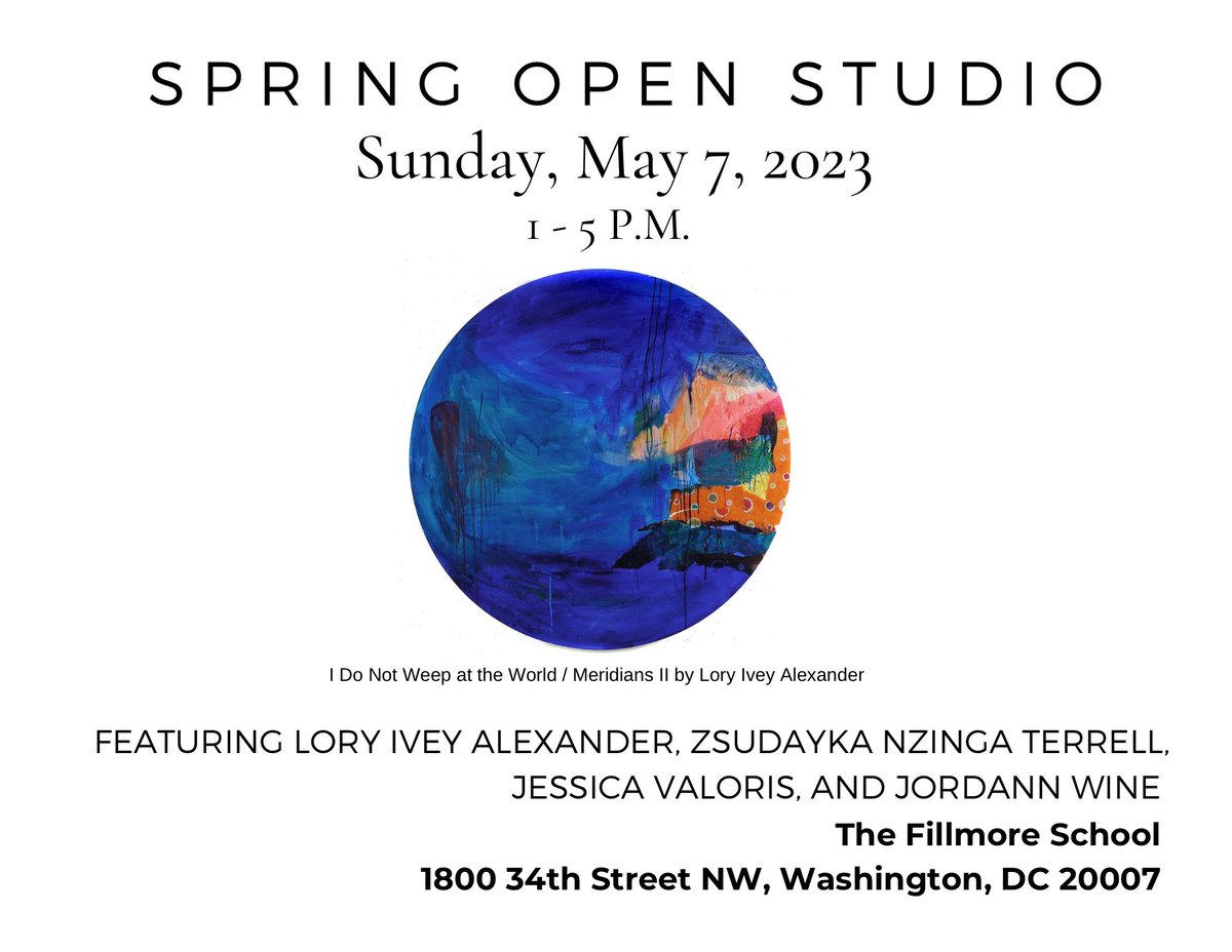 LoryIvey's tweet photo. Join me for my spring open studio! #artcollectors #openstudio #dcartists https://t.co/cmvXjasPTy
