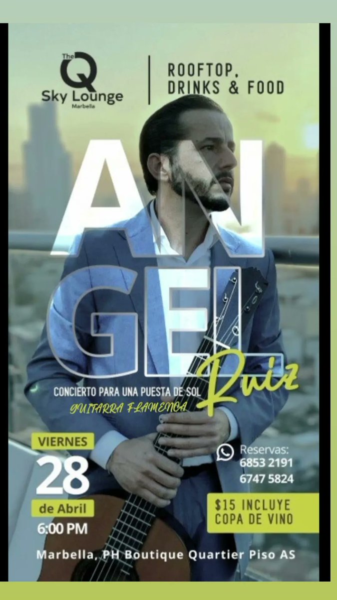 Cordialmente invitados! Excelente guitarrista