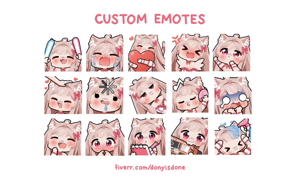 donyisdone's tweet photo. commission from @ rarsburi and  @ nekseo.
Thank you😖🥰

#emotes #emoteartist #twitchemotes #comissionsemote #comissionsopen https://t.co/hMq735b3sk