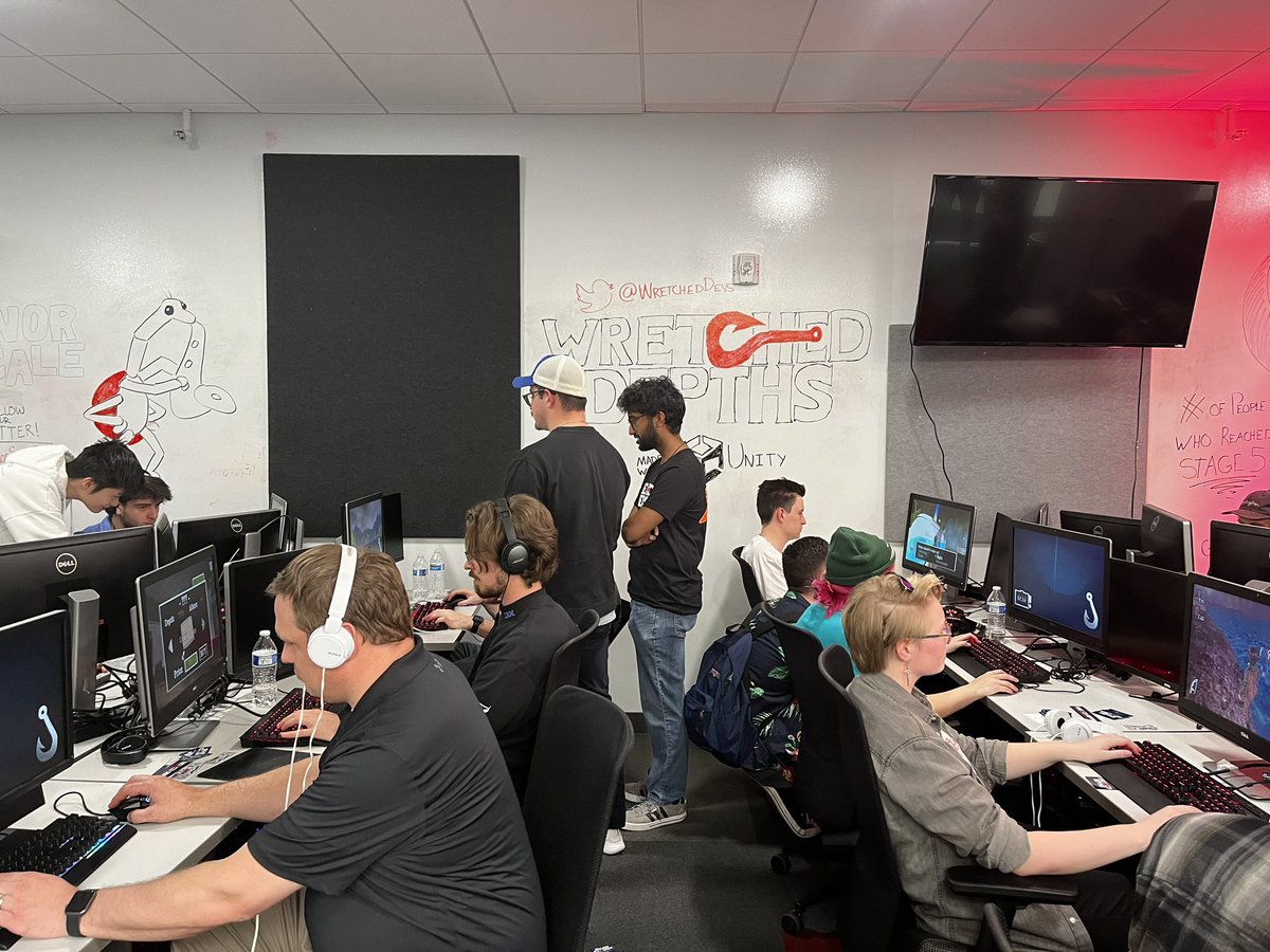 WretchedDevs's tweet photo. Come on down to U of U building 72 for EAE LAUNCH! Come play our game and celebrate our official launch!!

#indiegame #gamedev #steam #EAE #horrorgame #indiegamedev https://t.co/MDOd6Eupx0