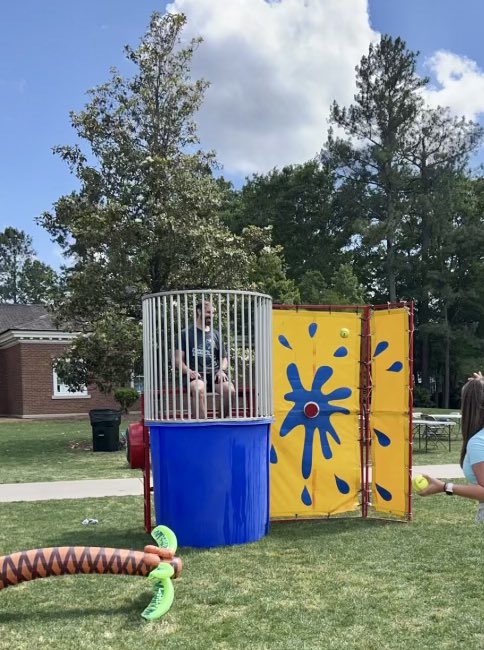 Evidence of my 15 minutes in the dunk tank for the College Day of Play event @spadonicollege