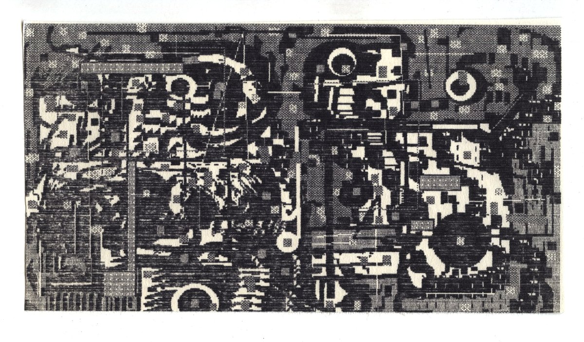 HurtadoMullican's tweet photo. Lee Mullican, 
LMSP9.PCX
March 2, 1987

Here is the digital file vs. an early black-and-white print.

#LeeMullican https://t.co/Rj0UhDhuwD