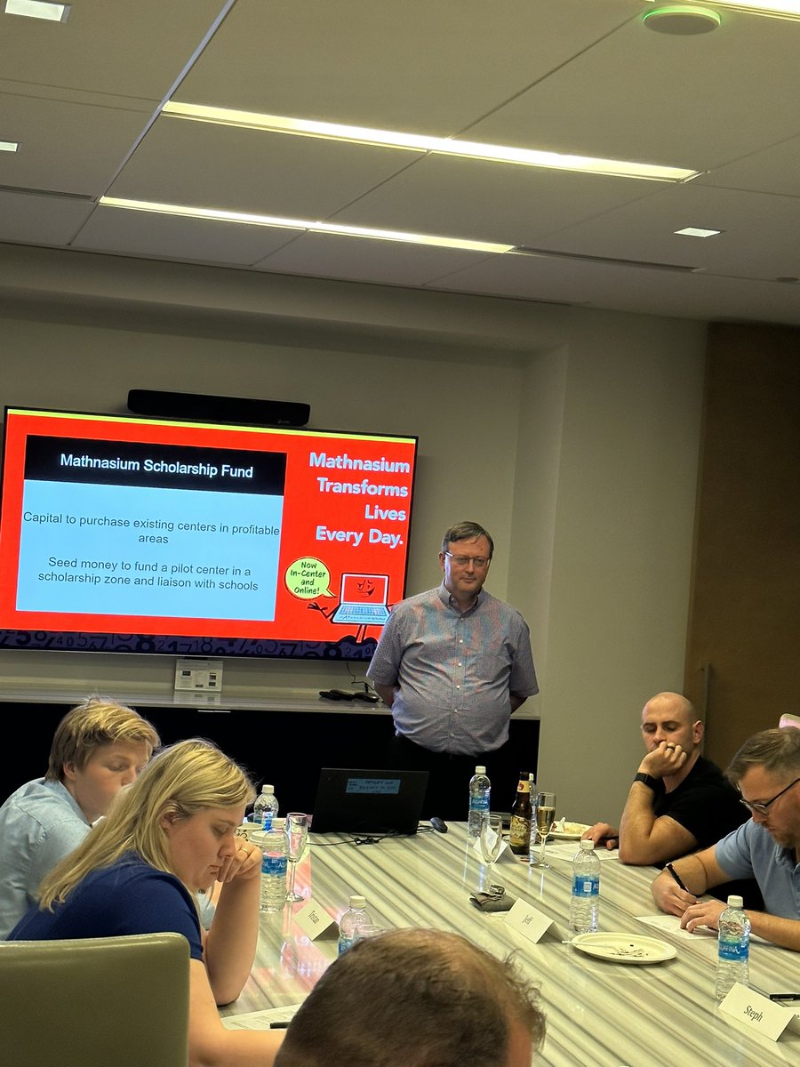 Ryan is looking for ideas to help with expansion + ways to reach more people with their programming without cost being a barrier for access. The goal is to set up a scholarship fund to offer Mathnasium education to underserved populations #hofgaz #yesphx