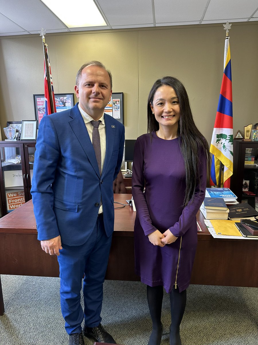 Thank you MPP <a href="/BhutilaKarpoche/">Bhutila Karpoche</a> for joining us at our flag raising event earlier this year and for welcoming me to your office at Queens Park today. Your support for Kosovo and our community in Toronto is greatly appreciated! 🇽🇰🤝🇨🇦 #Kosovo #Canada #Friendship