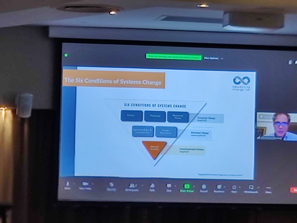 Collective impact to drive system change. If you want to change the system get the system in the room.  #collabchangefuture