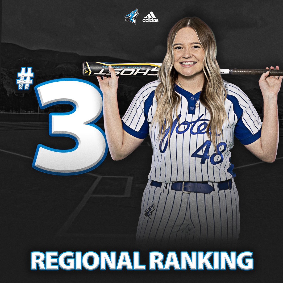 csusbathletics's tweet photo. Yotes checking in at #️⃣3️⃣ in the NCAA west regional rankings! @CSUSB_Softball 

#10TEAMSONEPACK https://t.co/CLiRLU7I6n