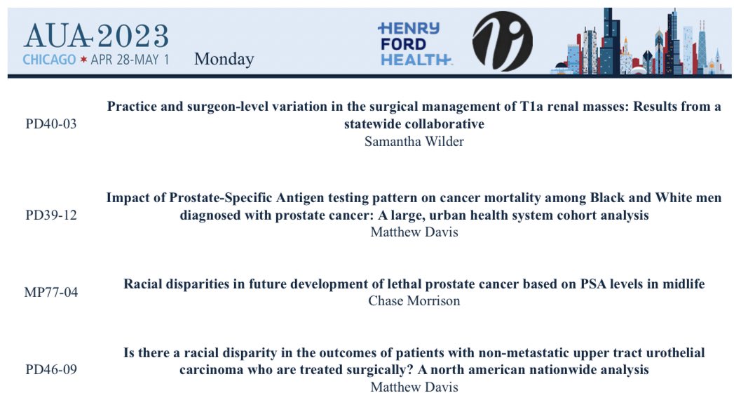 VattikutiUrol's tweet image. The #AUA23 is here! Hello Chicago! 
Proud of our teams work and excited to see their upcoming presentations!  @AmerUrological
