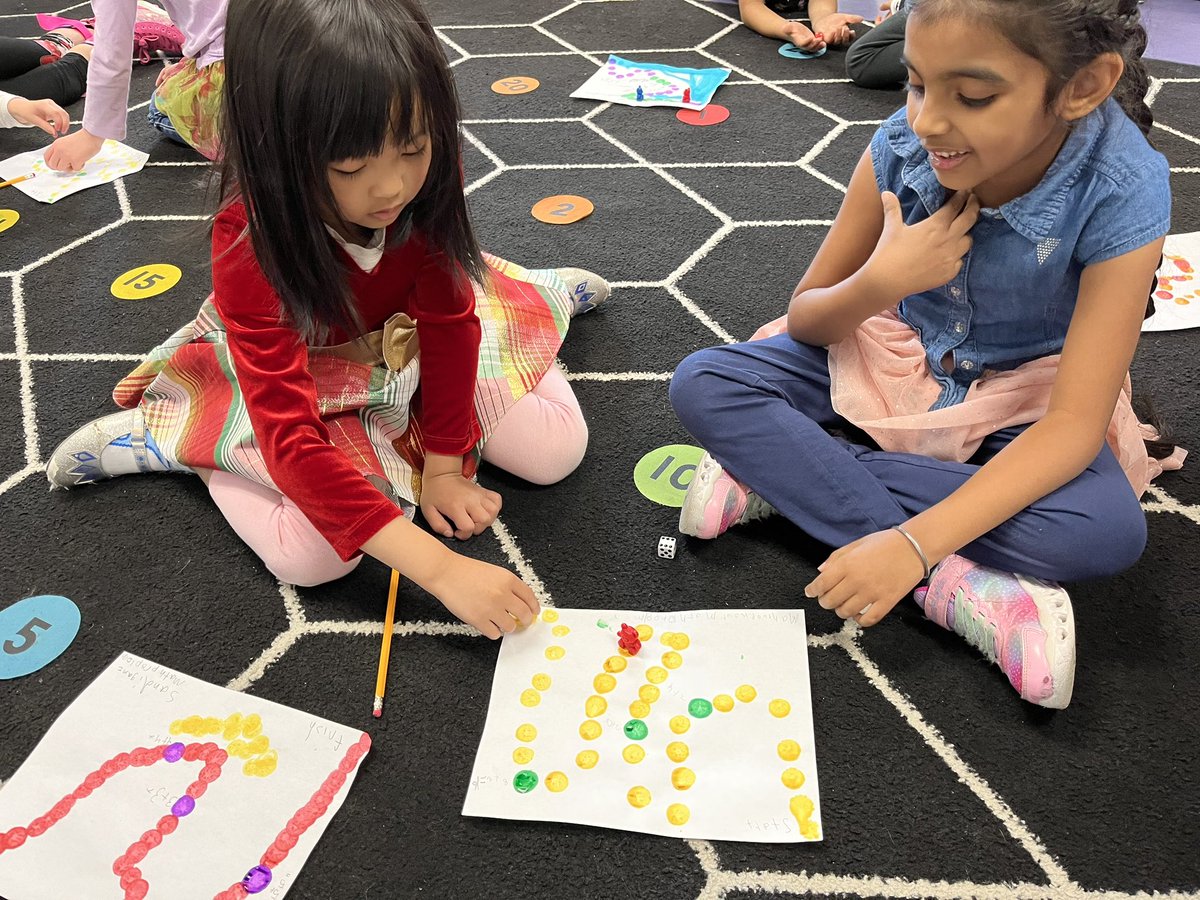 Maria_KimeK's tweet photo. G is for Game Day! The kids had so much fun designing and playing their own path games.  We ended the day with even more games.  Loved hearing the laughter and joy as they played today! 
#HECSmagic   @HeritageECS https://t.co/aqTCujPqkn