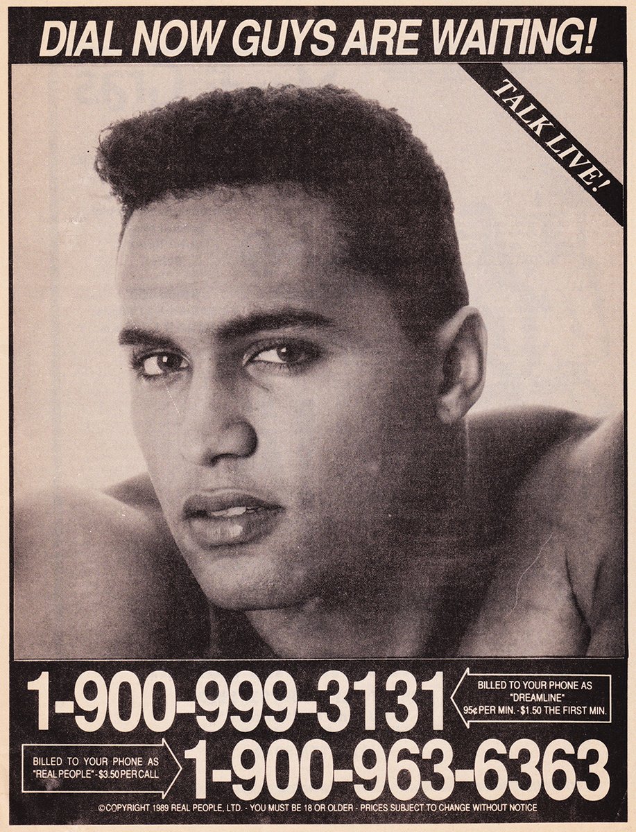 Vintage Gay on Twitter "Sex Chat, 1990."